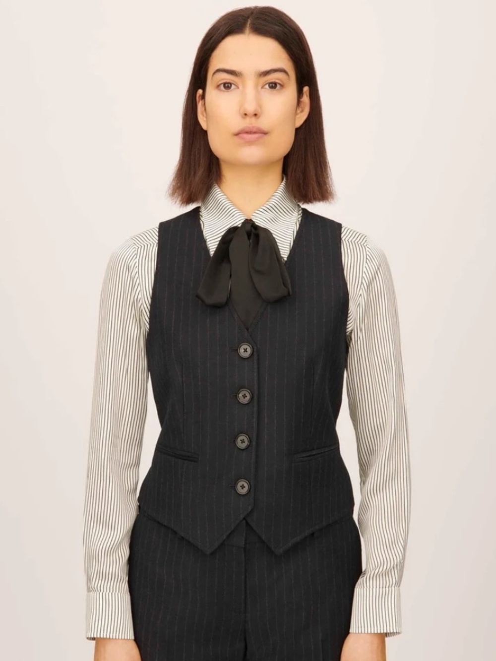 Bella Freud Chrissy Waistcoat Vest, Size 6